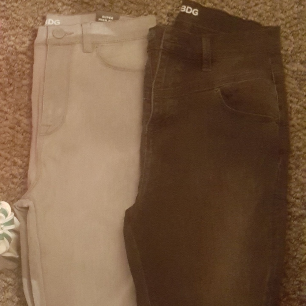 Two pairs of BDG jeans from urban outfitters.
